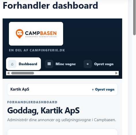 Campbasen dashboard